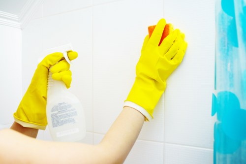 Specialist cleaning treatment for a modern living room sofa